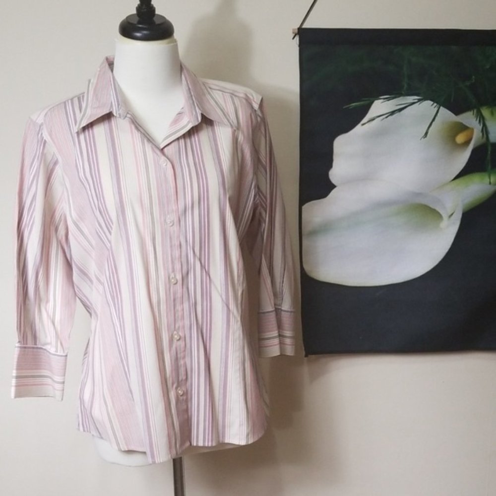 Eddie Bauer Wrinkle Resistant Striped Top